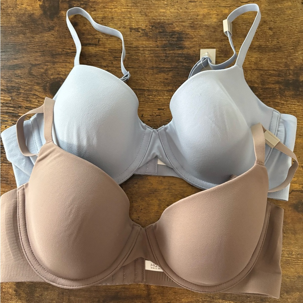 Loft Haven Embrace Lightly Lines Tshirt bras set of 2 | 34c | NWT